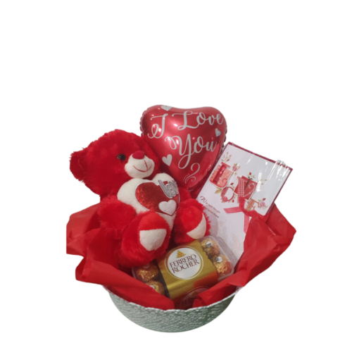 Teddy choc basket
