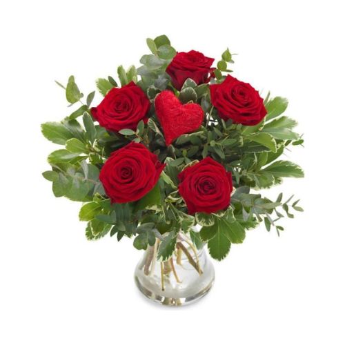 Five Red Roses