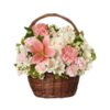 Pink and White Basket