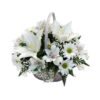 White Floral Basket
